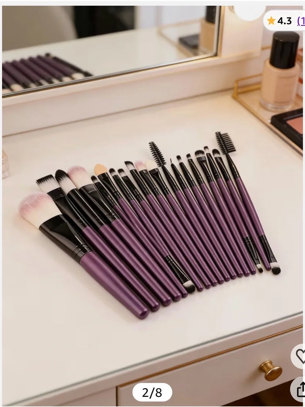 Ipsy bag and 20 piece makeup brushes new set NEW